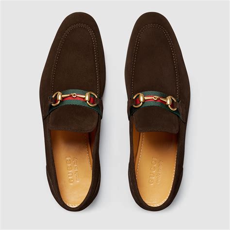 gucci loafer brown men|Gucci suede loafers for men.